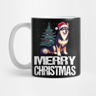 Merry Christmas Shepsky Husky Mix Mug